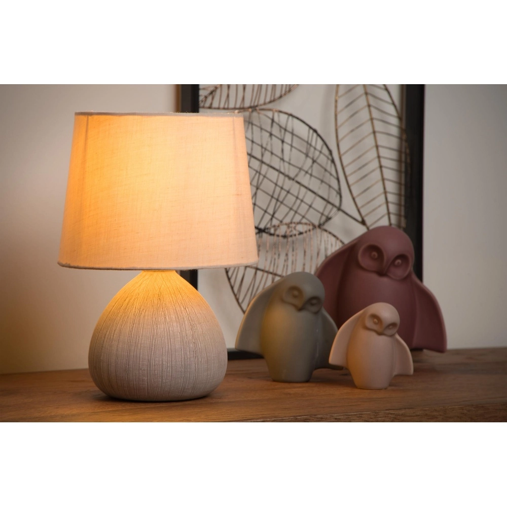 Tischlampe Ramzi Sandbraun Lucide 5411212470171