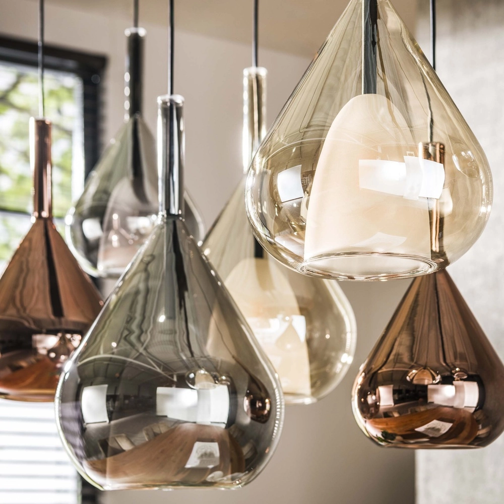 7-Licht Esstisch-Pendellampe Wings Ø 22 cm Glas Lyora 8716803511989