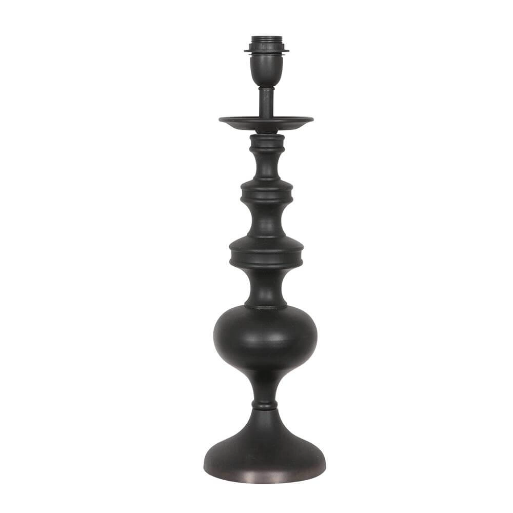 Tischlampe Lyons schwarz mit Strohschirm Steinhauer 8712746172492