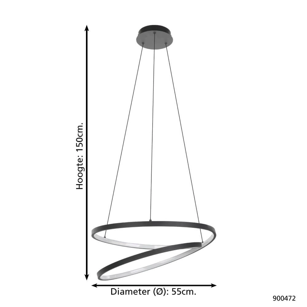 Design-LED-Hängelampe Ruotale Ø 55cm Eglo 9008606239931
