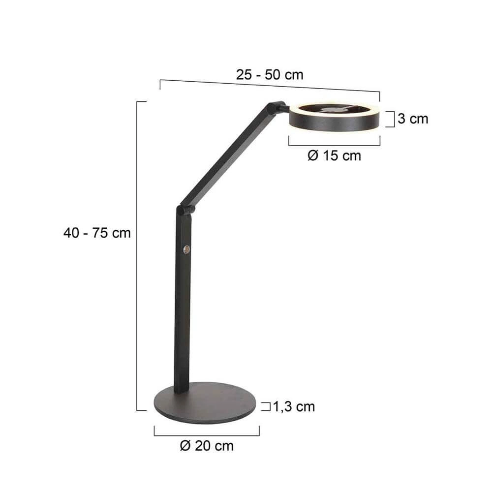 Tischlampe Ringlux schwarz Steinhauer 8712746176667
