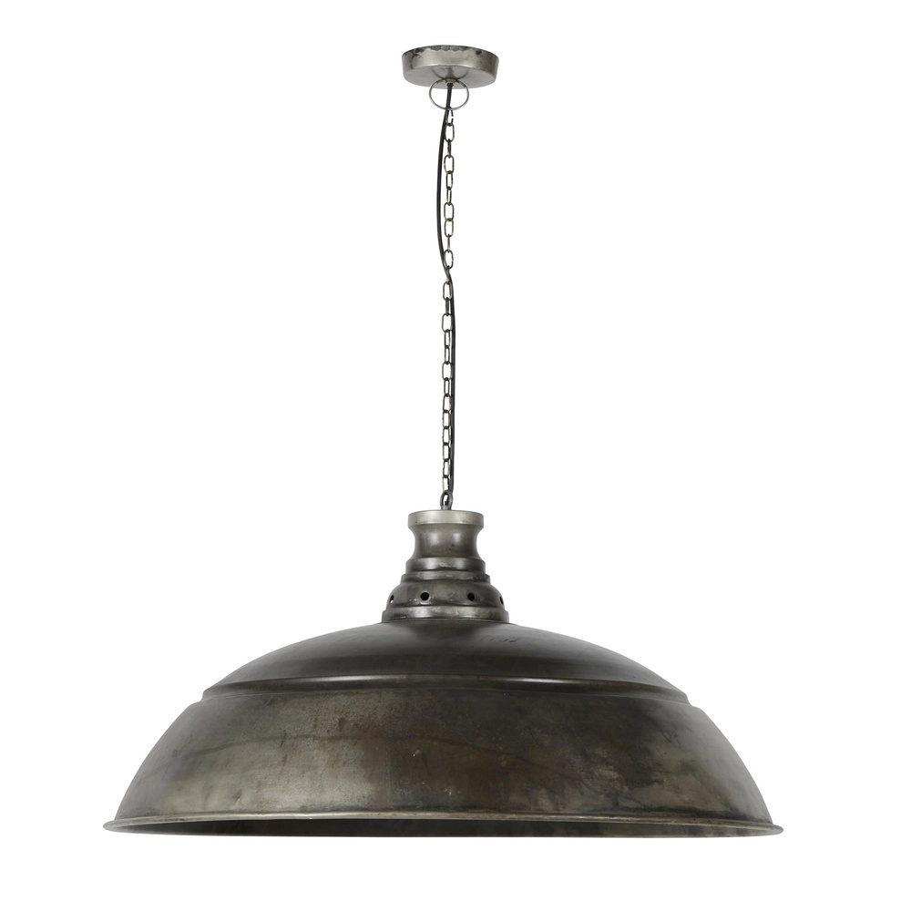 Industrie-Pendellampe Industry Ø 80cm – altes Silber Lyora 8716803511781