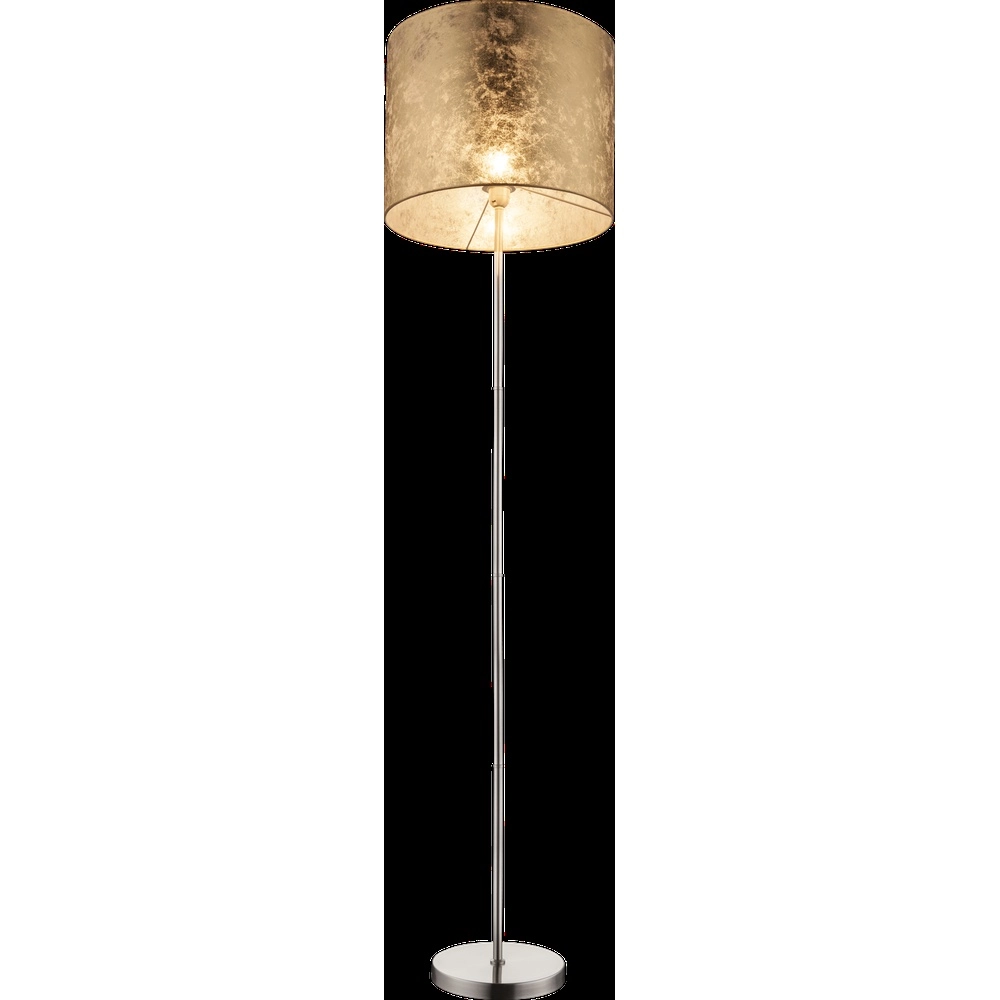 Stehlampe Amy Nickel mit goldener Kappe