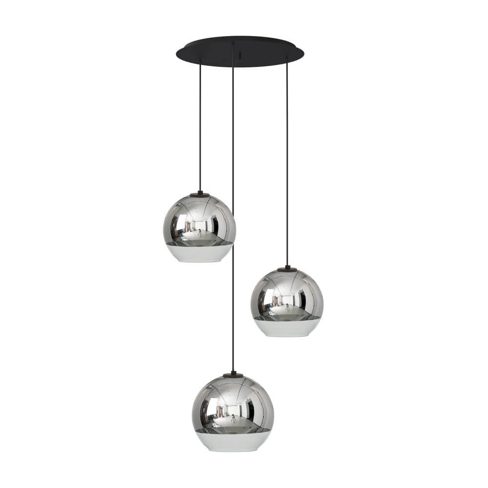Kugel-Hängelampe mit 3 Leuchten Globe Plus verchromt Lyora 5903139760799