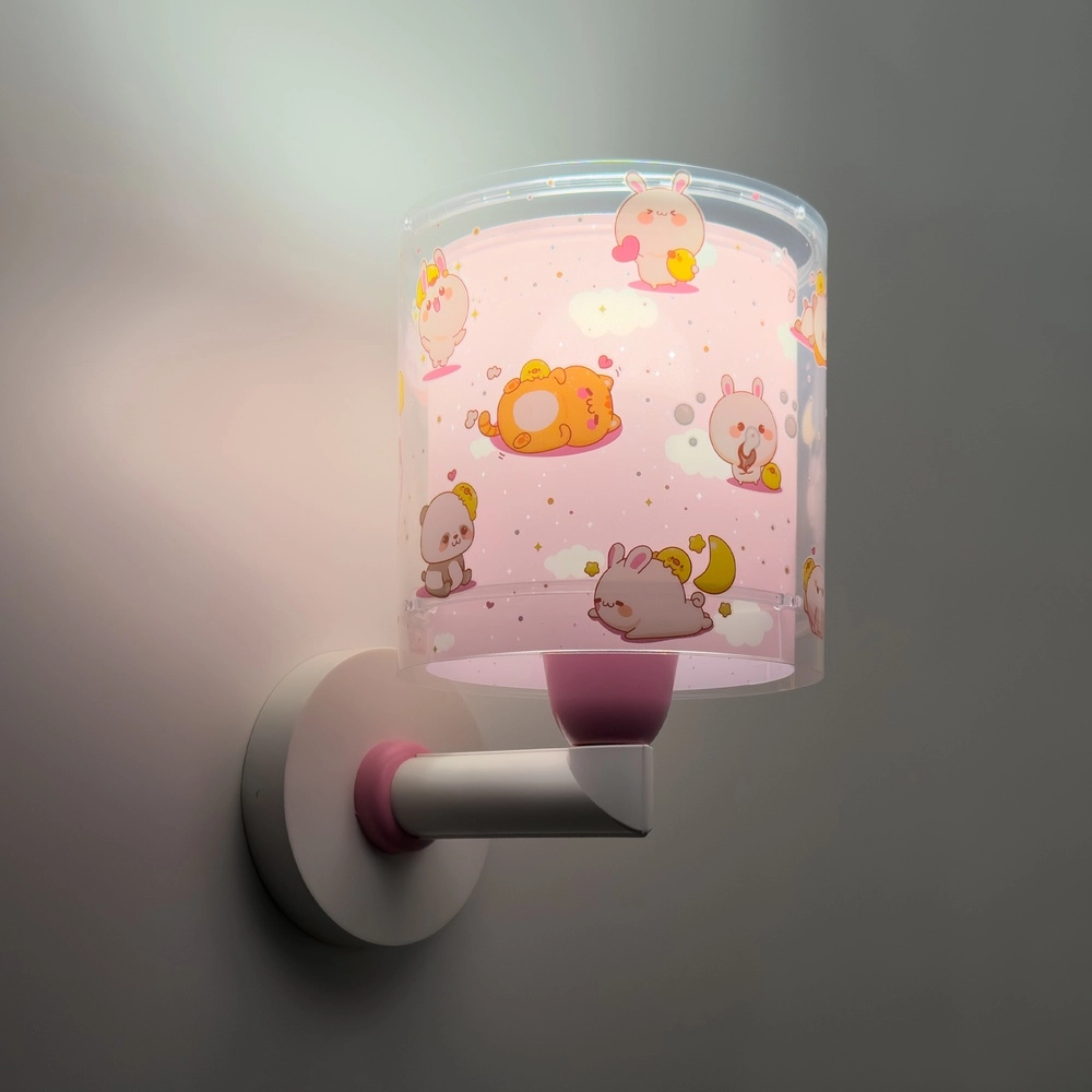 Wandleuchte für Kinder Kawaii Friends Pinkes Leuchten im Dunkeln Dalber 8420406002224
