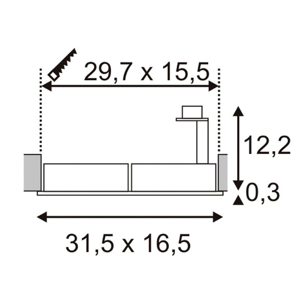 Einbaustrahler New Tria ES111 2 Square SLV 4024163106450