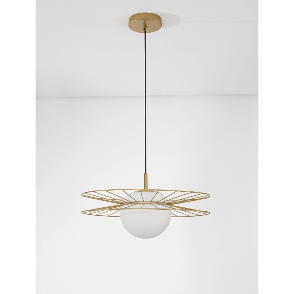 Goldene Pendelleuchte Ellery Ø 45cm Lyora 5212017435286