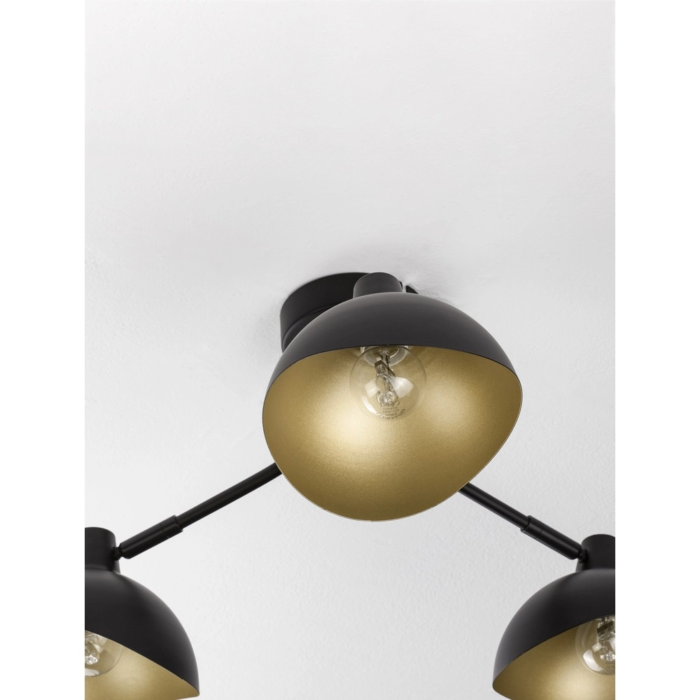 Deckenlampe Geti M schwarz mit goldener Innenseite Lyora 5212017436399