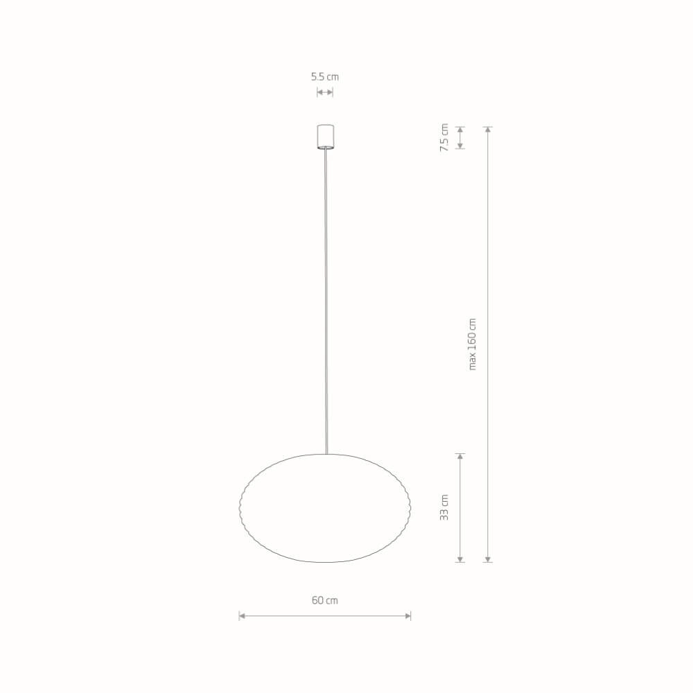 Natürliche Pendelleuchte Rattan M Ø 60cm Lyora 5903139111546
