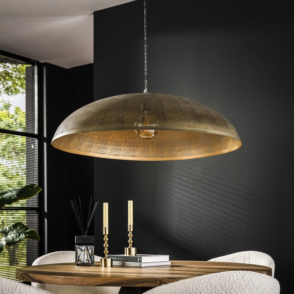 Metallgitter-Pendellicht Cosmic Ø 92 cm – Kupferbronze Lyora 8716803511071