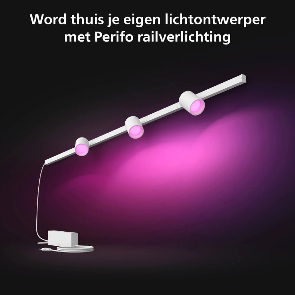 Hue Perifo - White and color Set mit 3 Wandstrahlern weiß Philips 8719514407862