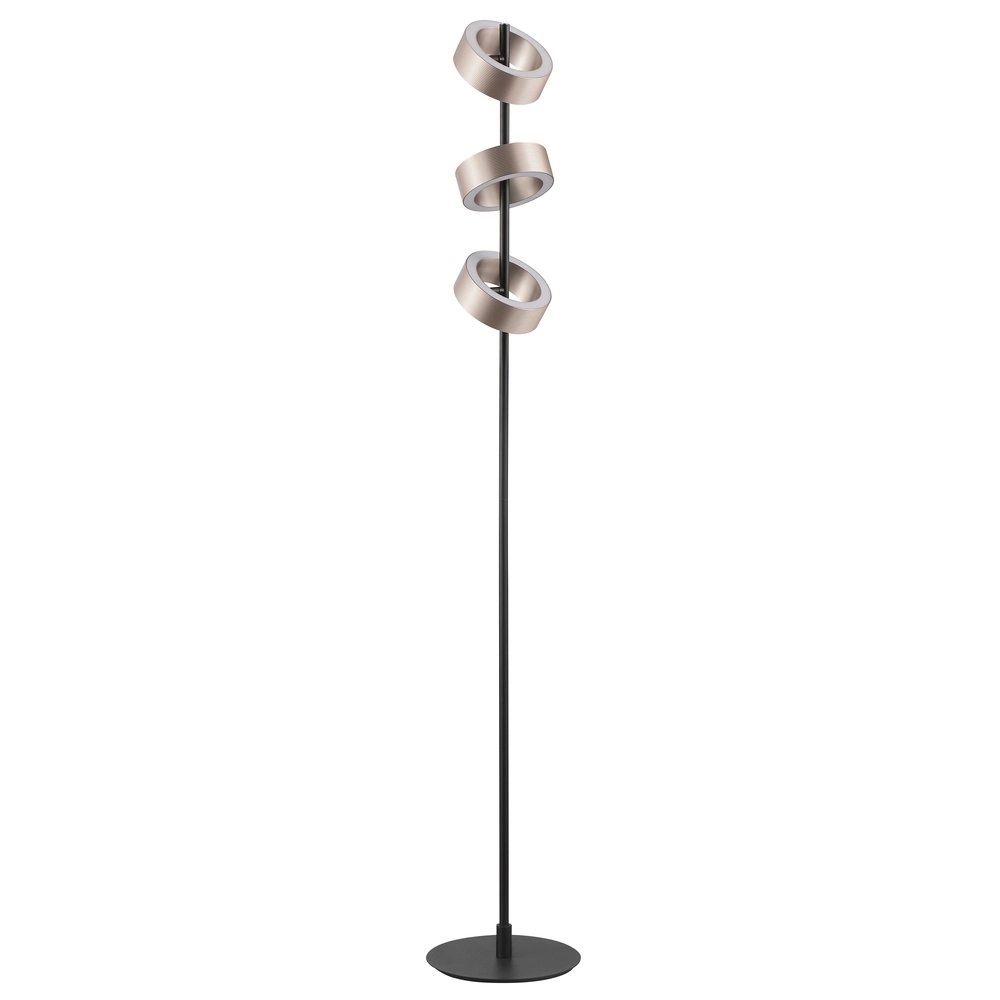 Design-Stehlampe Axion Schwarz mit Braun Brilliant 4004353477171