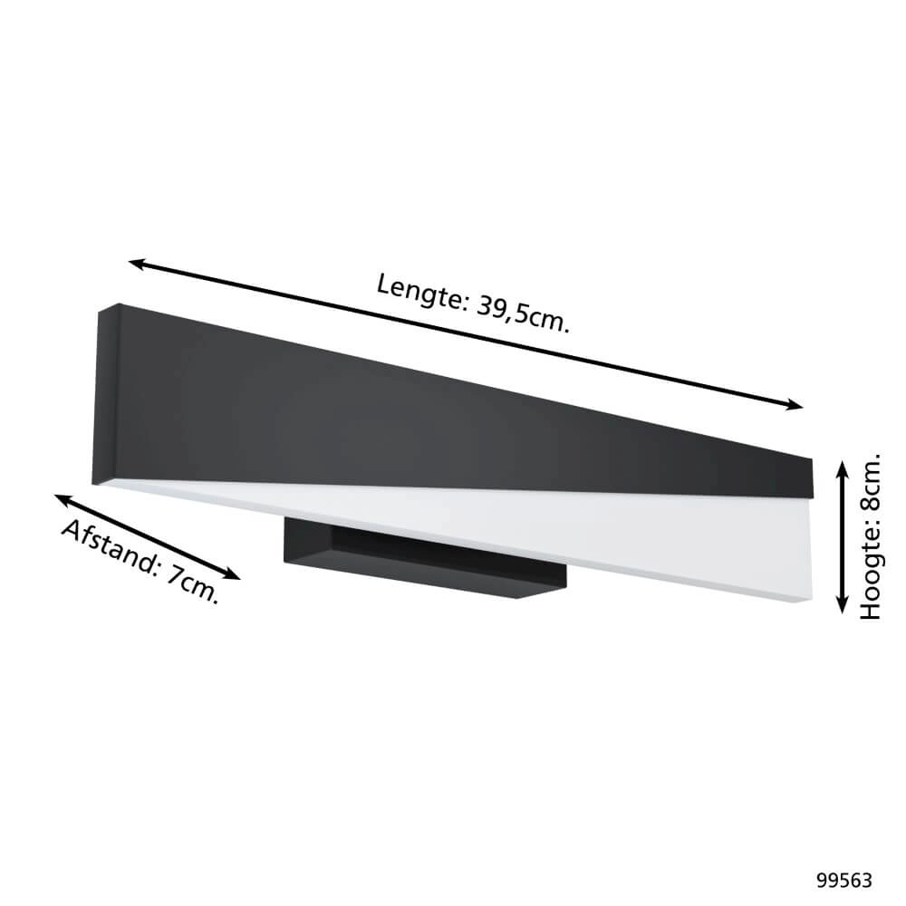 LED-Wandleuchte Isidro Schwarz Eglo 9002759995638