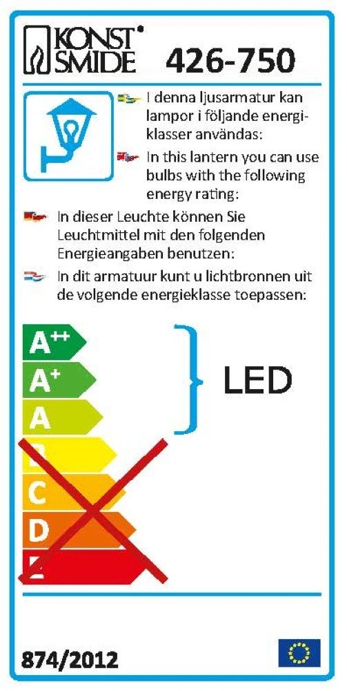 Außenleuchten Hild Aufwärts KonstSmide 7318304267504
