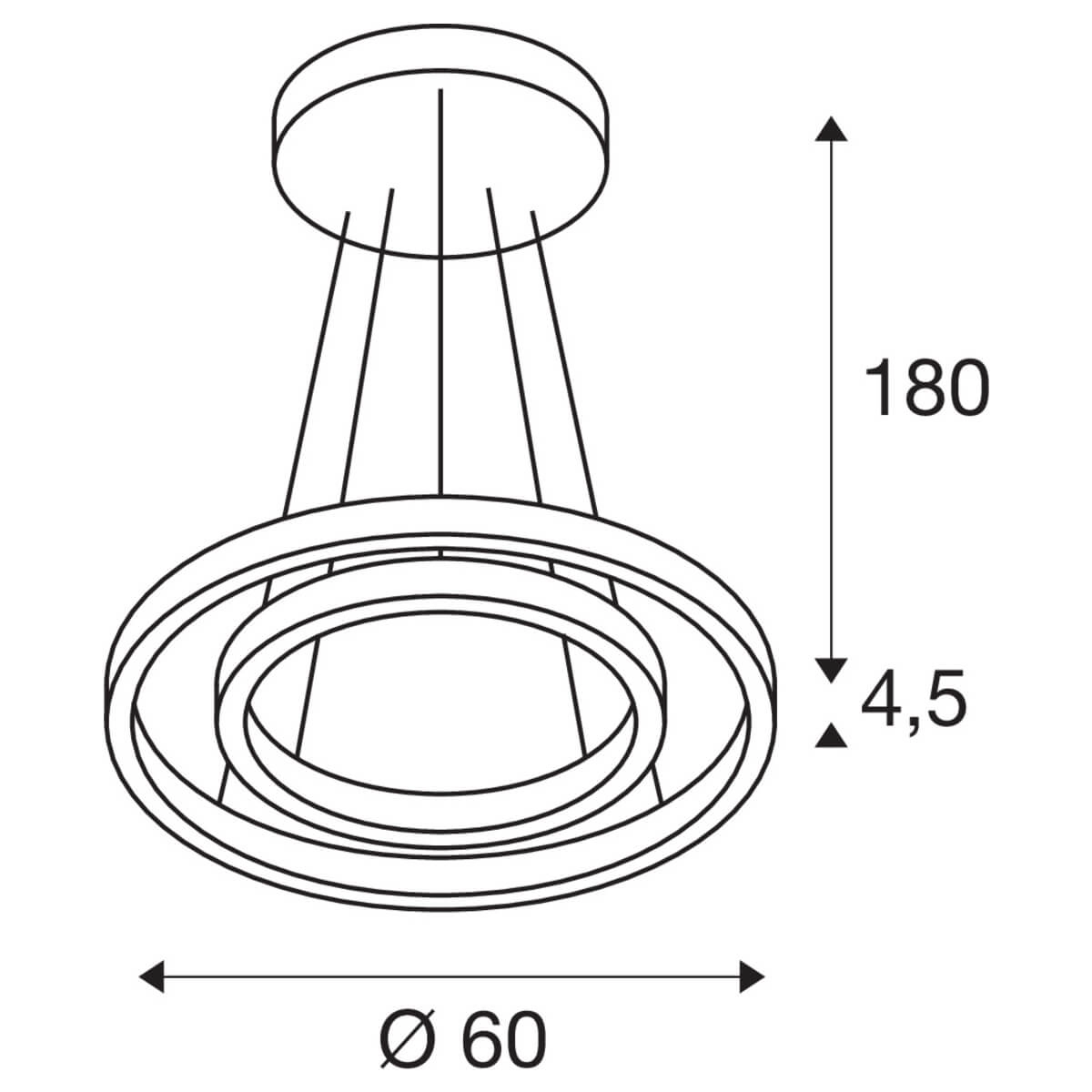 LED-Hängelampe One Double Ø 60cm SLV 4024163252614