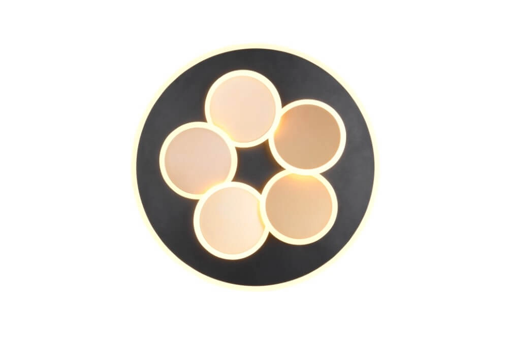 Moderne Deckenleuchte Mandala schwarz Ø 48cm Trio 4017807614091