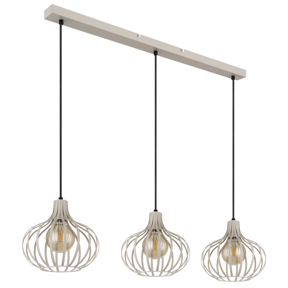 Design-Pendellampe Mateo 3-Licht Creme Globo 9007371519880