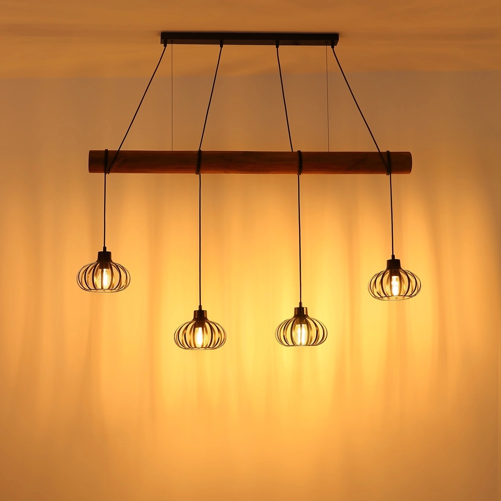 4-Licht Pendellampe Caldwell Esstisch Globo 9007371580590