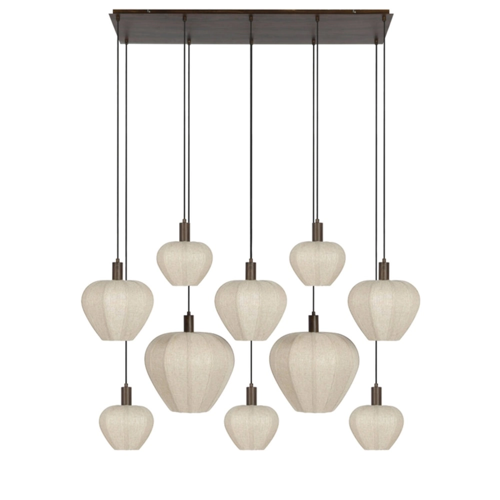 10-Licht Pendellampe Huxi Japandi