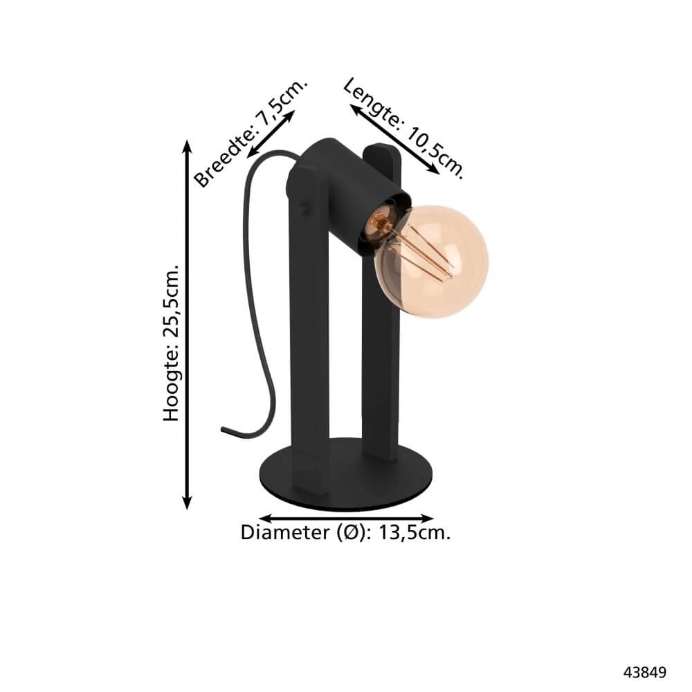 Tischlampe Plimsoll Schwarz Eglo 9002759438494