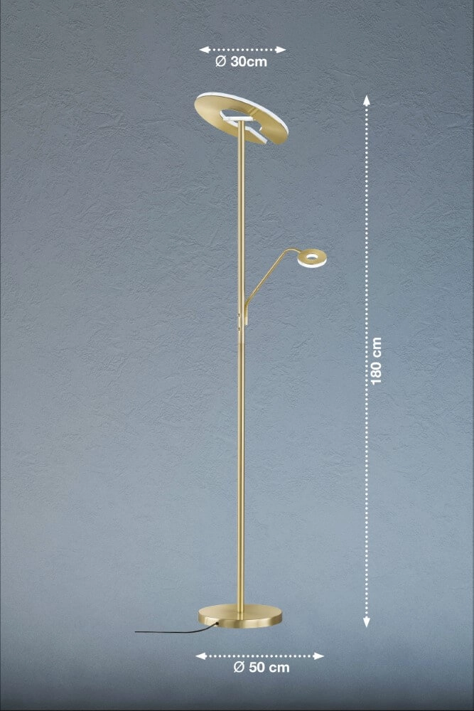 Goldene LED-Leselampe Dent Fischer & Honsel 4003694403160