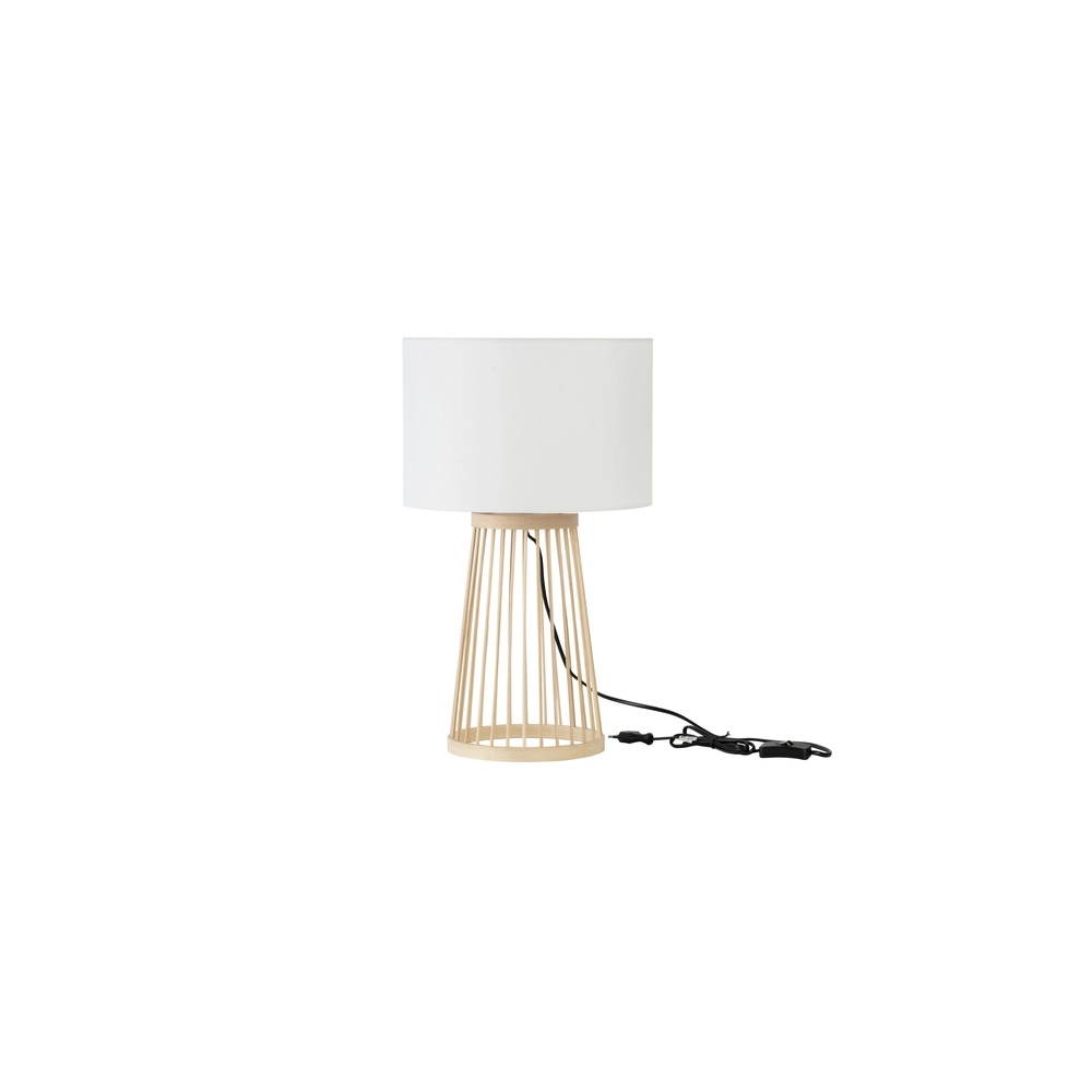 Tischlampe Lois Holz mit weißer Haube Lyora 5212017465573