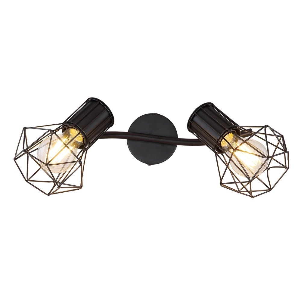 Deckenlampe Priska 2-Licht Schwarz Globo 9007371400171
