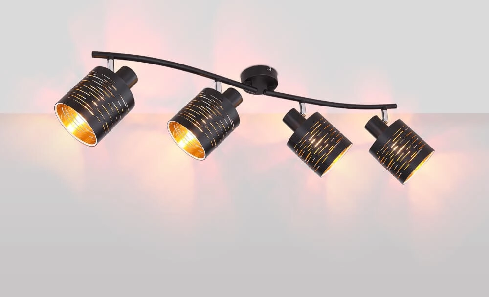 Deckenleuchte schwarz Tunno 4-Licht Globo 9007371398744