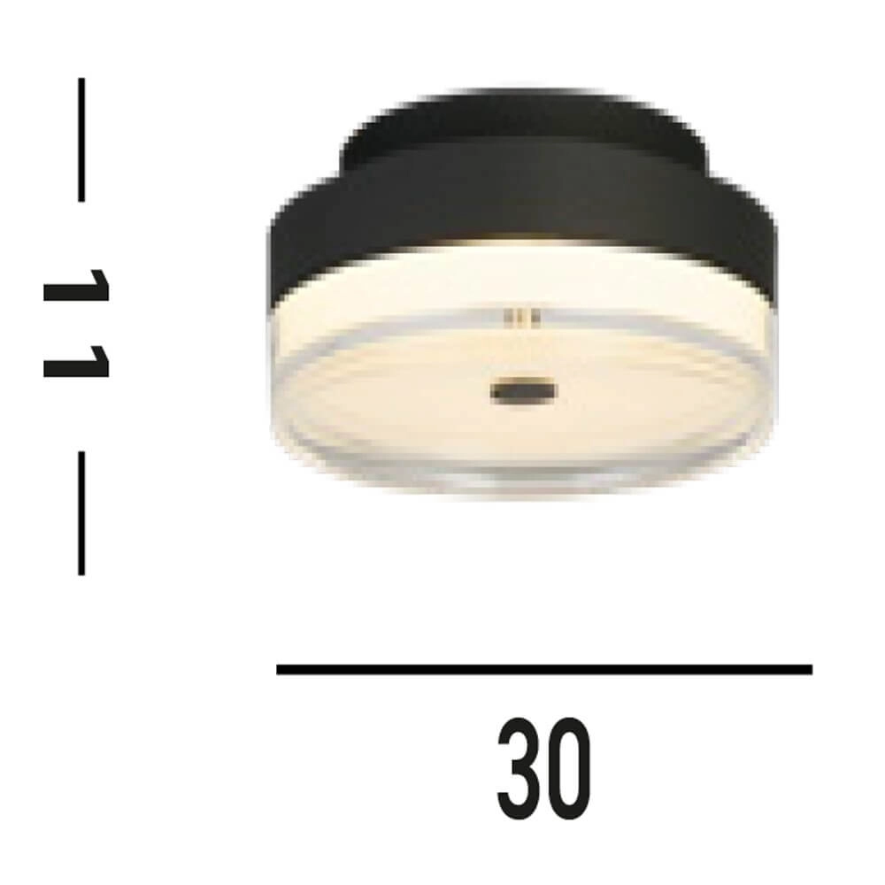 Deckenlampe Cyprus Ø 30cm schwarz Searchlight 5053423273730