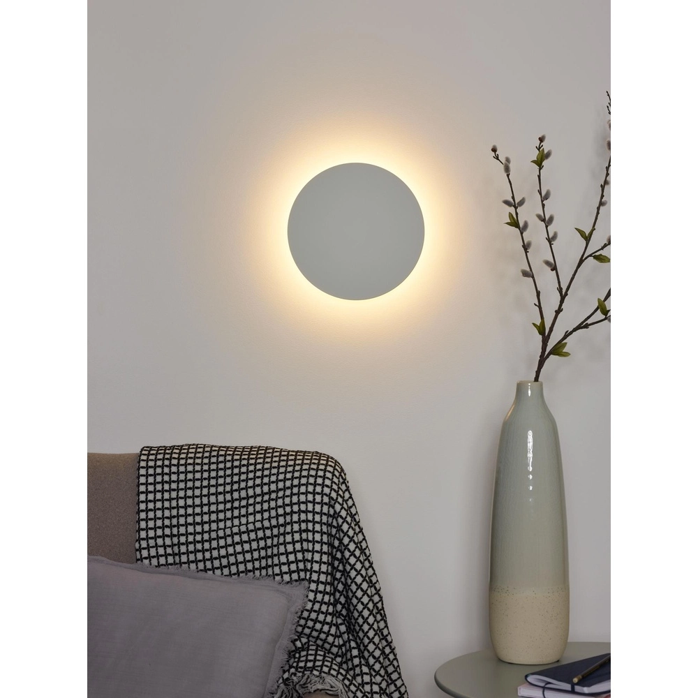 Design-Wandlampe Eklyps Led Ø 25 cm weiß Lucide 5411212460264