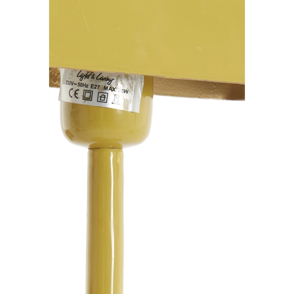 Nachttischlampe Elenie 20x10cm – glänzend ockergelb Light & Living 8717807818722