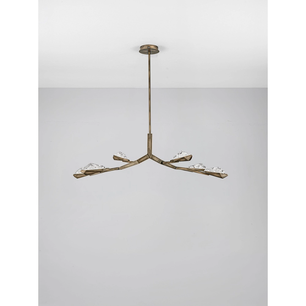 Antike Pendellampe Greta Antikes Messing 137,5 cm Lyora 5212063500334