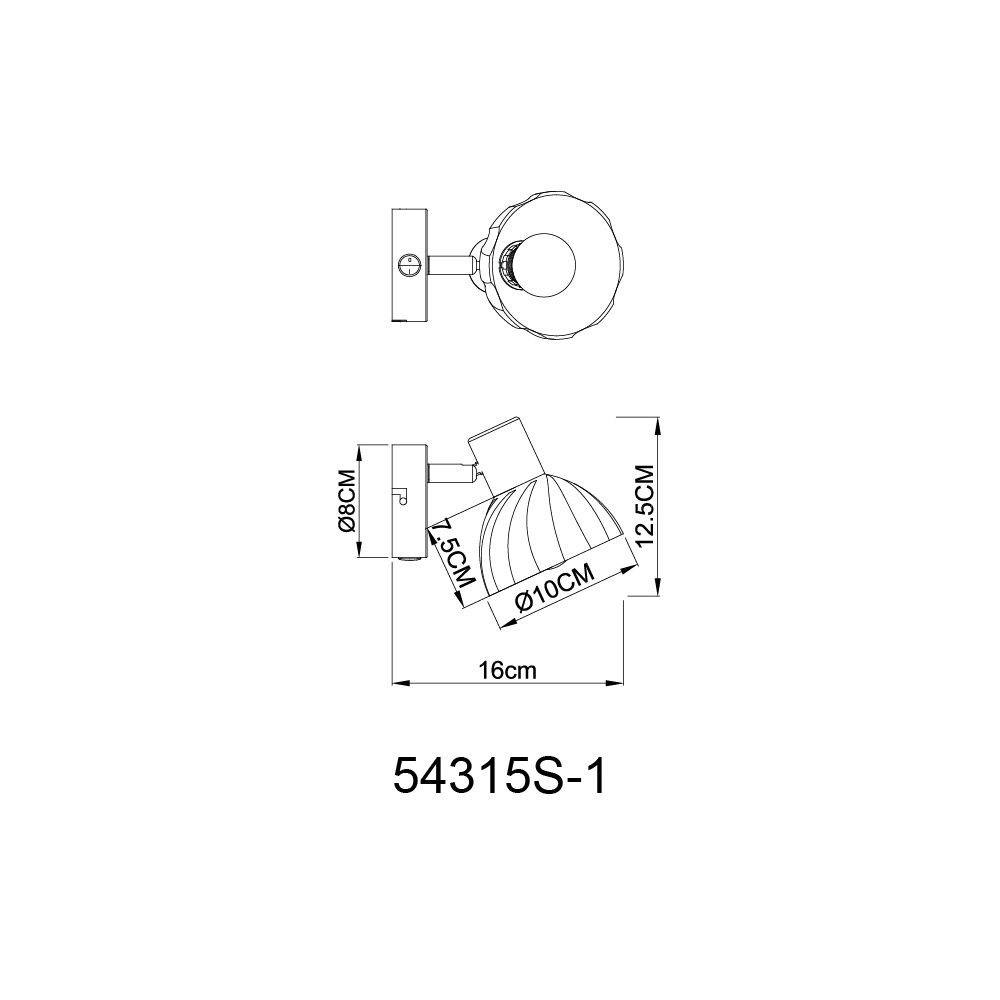Wandlampe Zachery Schwarz Globo 9007371528493