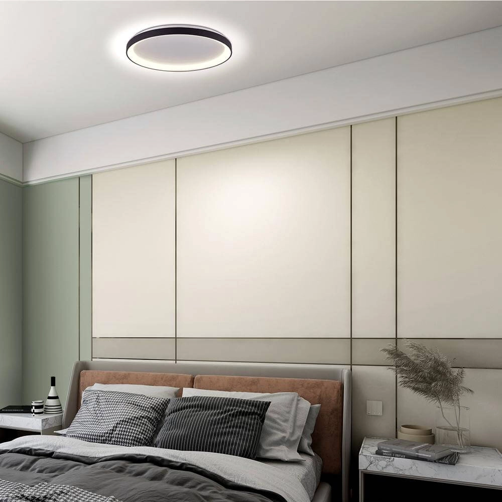 Deckenlampe Ringlede Design schwarz Ø 28cm Steinhauer 8712746171938