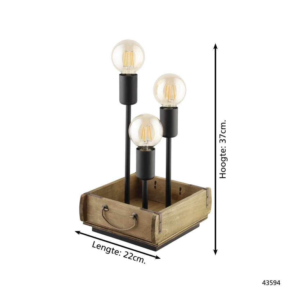 Tischlampe aus Holz Wootton Eglo 9002759435943
