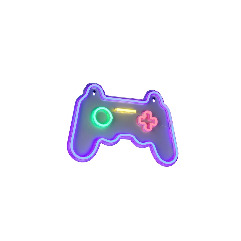 Neon-Wandleuchte Gamer lila Trio 4017807657494