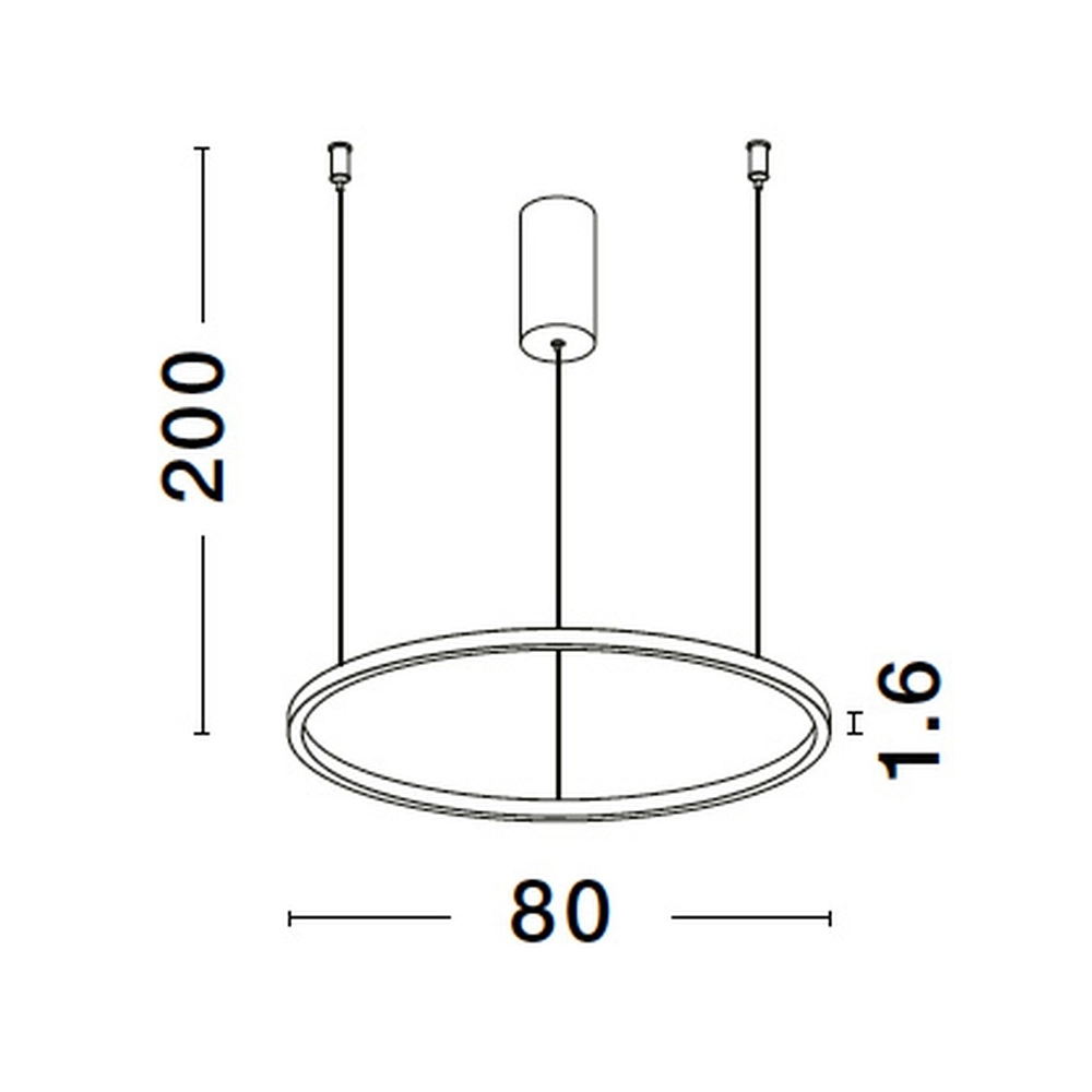 Runde Pendelleuchte Tarquin silbergrau Ø 80cm Lyora 5212017438324