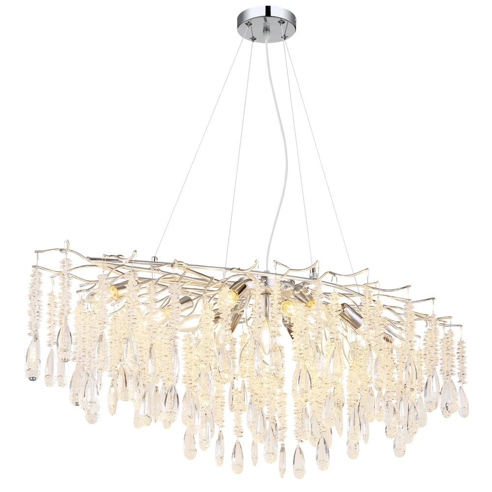 Pendellampe Kinga Silbergrau 120 cm