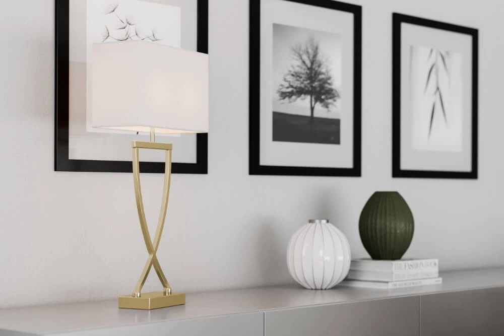 Tischlampe Omega Chromweiß 52cm By Rydéns 7391741204387