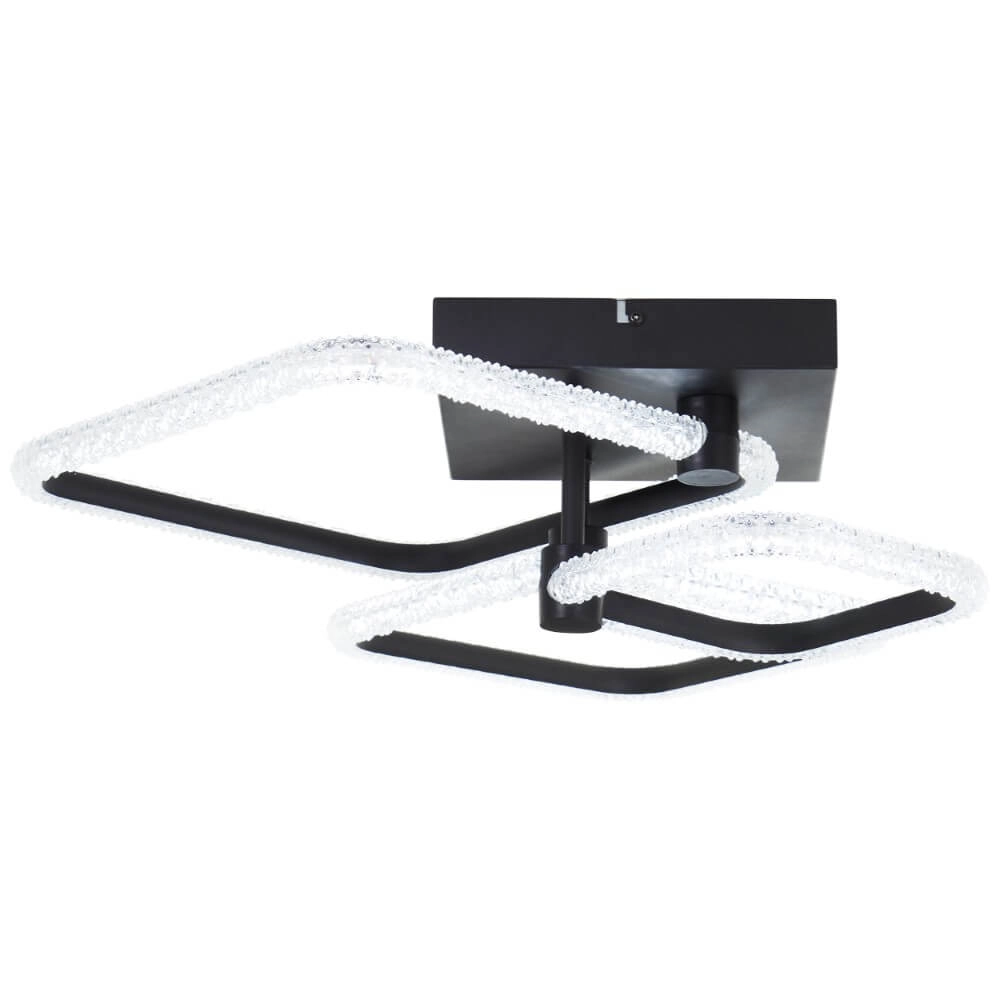 Quadratische Deckenleuchte Aydin Schwarz Brilliant 4004353442070