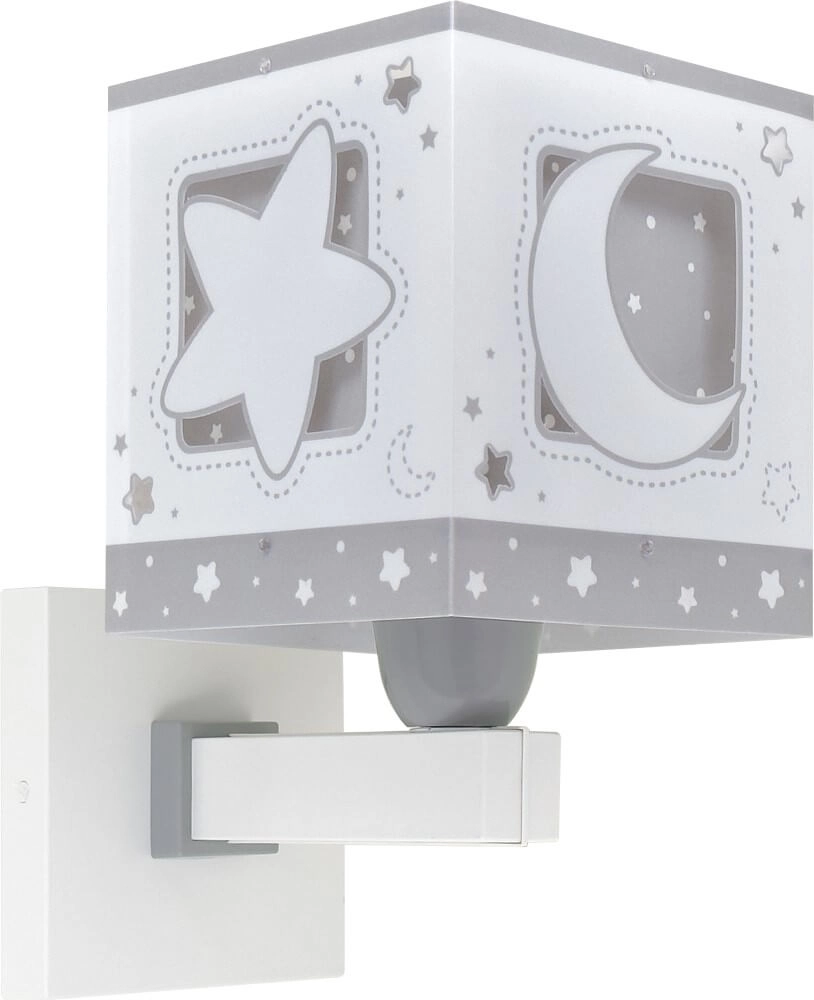 Graue Wandlampe Moonlight für Kinderzimmer