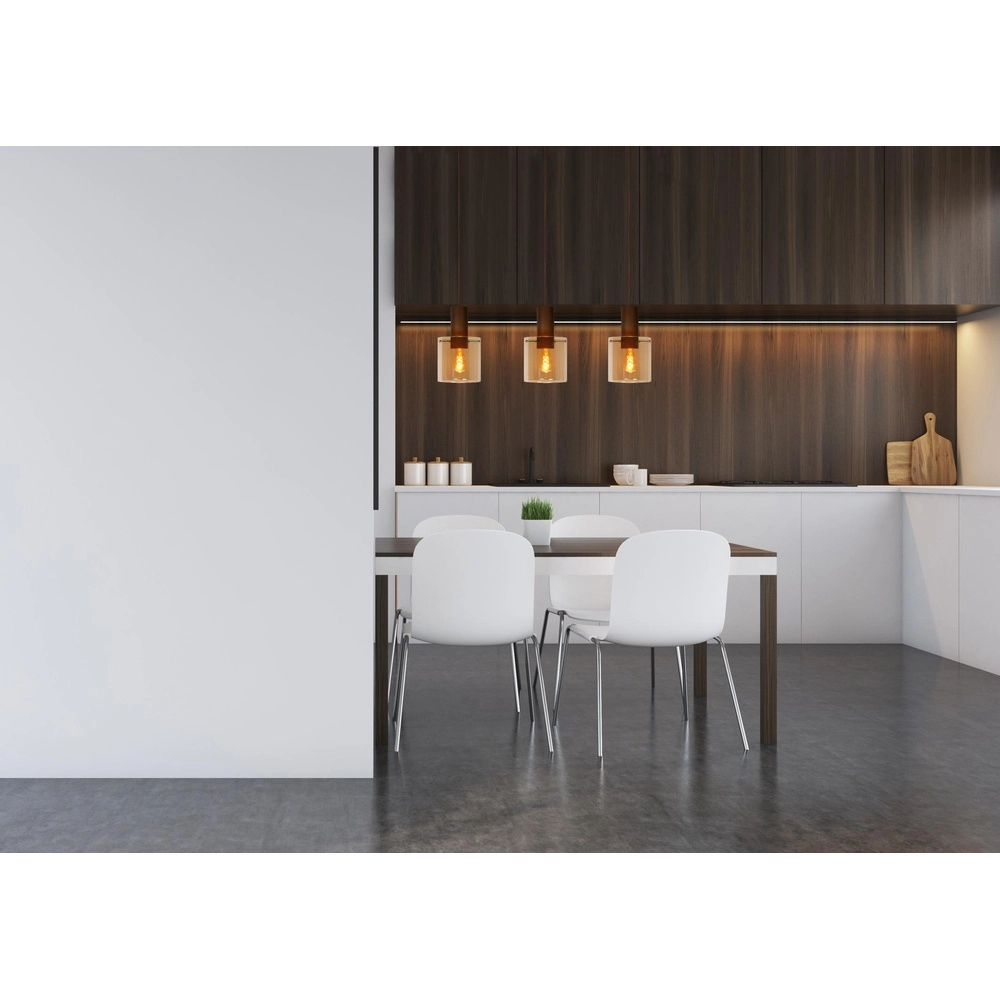 Pendellampe Toledo 3-Licht Bernsteinglas Lucide 5411212740854