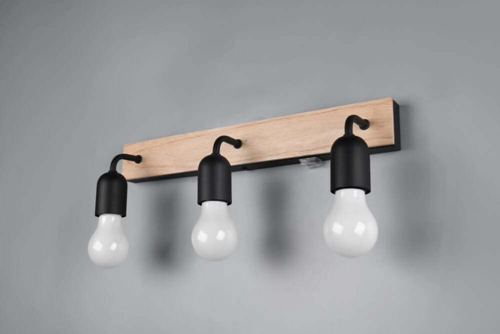 Ländliche Badezimmer-Wandleuchte Arturo 3x E27 Trio 4017807615685