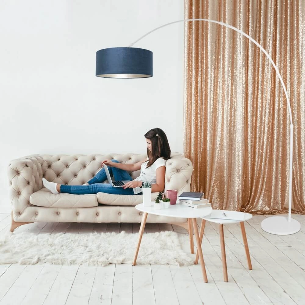 Bogenlampe aus Samt Sparkled Blau Steinhauer 8712746152371
