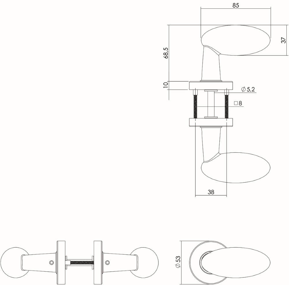 Türklinke Golfclub Gefederter Edelstahl Intersteel 8714186080610