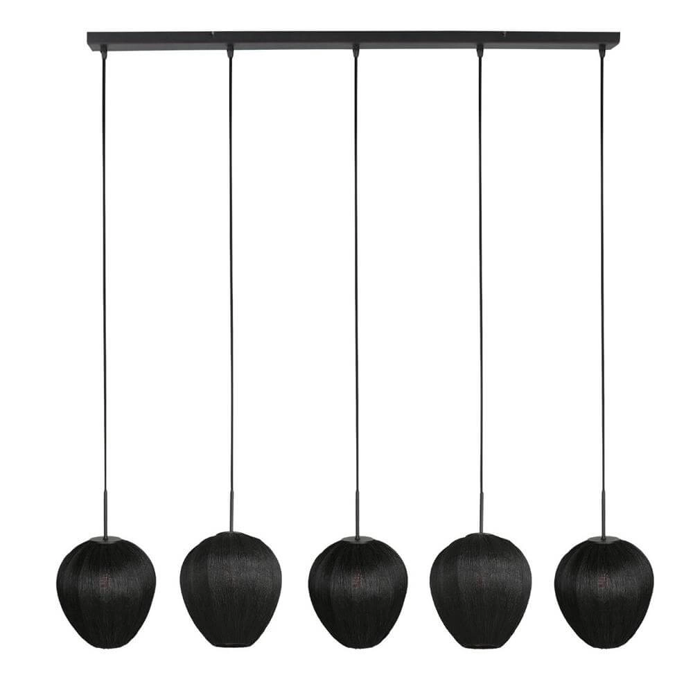 Pendelleuchte HaloSwap mit 5 schwarzen Kappen Steinhauer 8712746179682