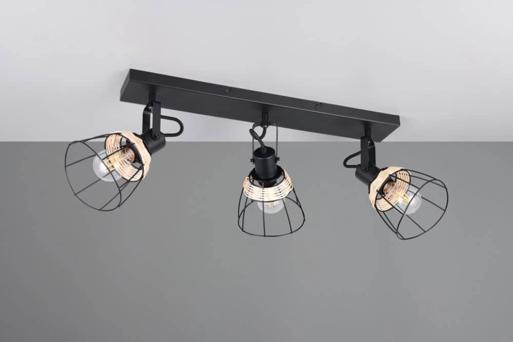 Schwarze Deckenleuchte Jerome Bauform 4-flammig Trio 4017807637717