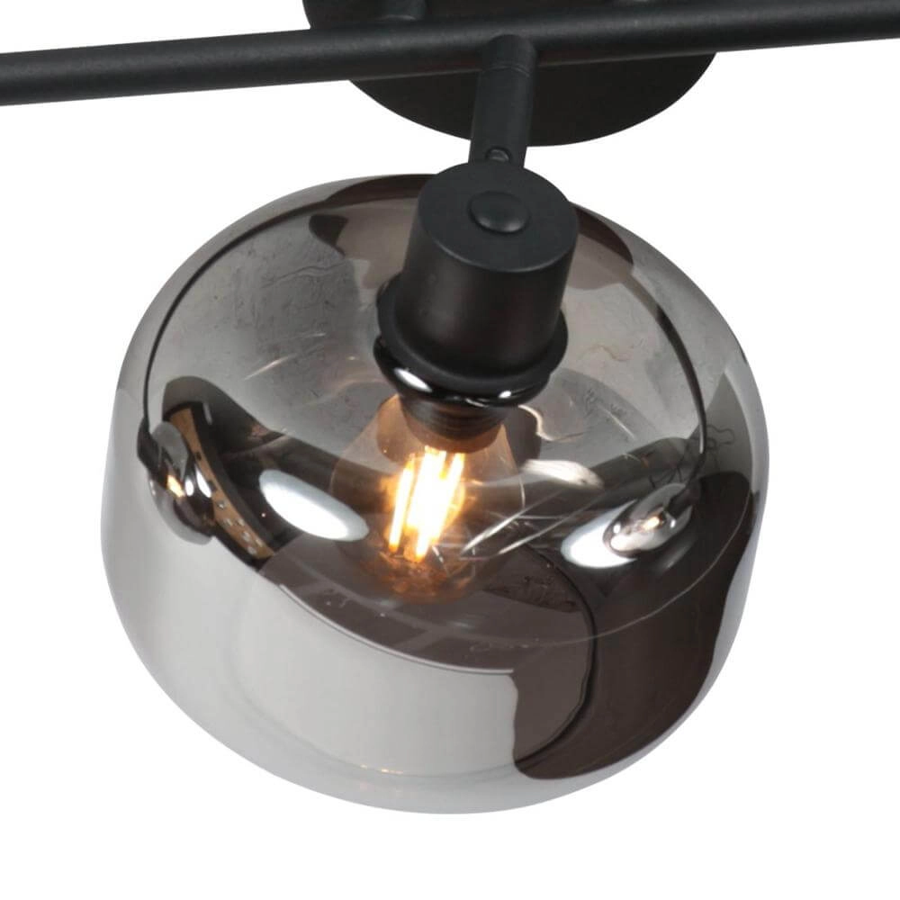 Schwarze Deckenleuchte Tenebris 3-flammig Steinhauer 8712746178128