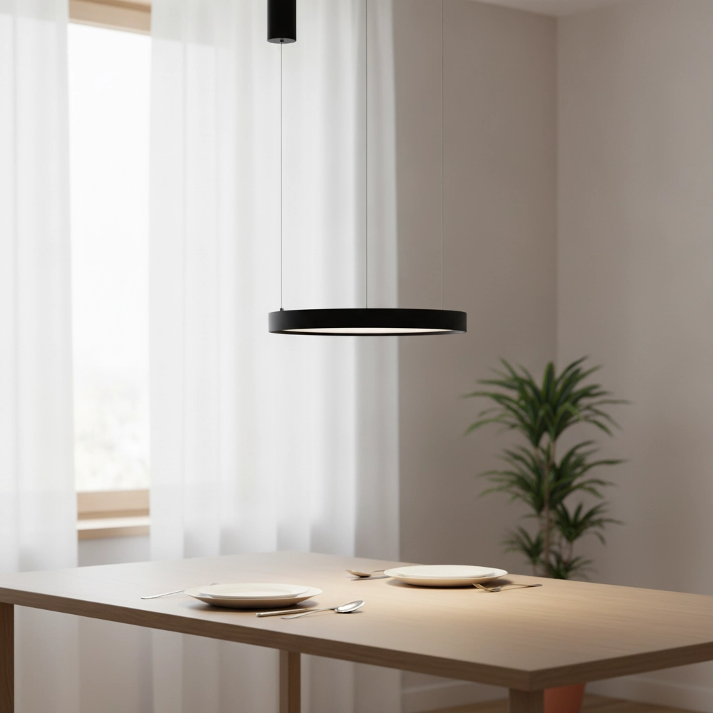 Runde Pendelleuchte Perrine schwarz Ø 40cm