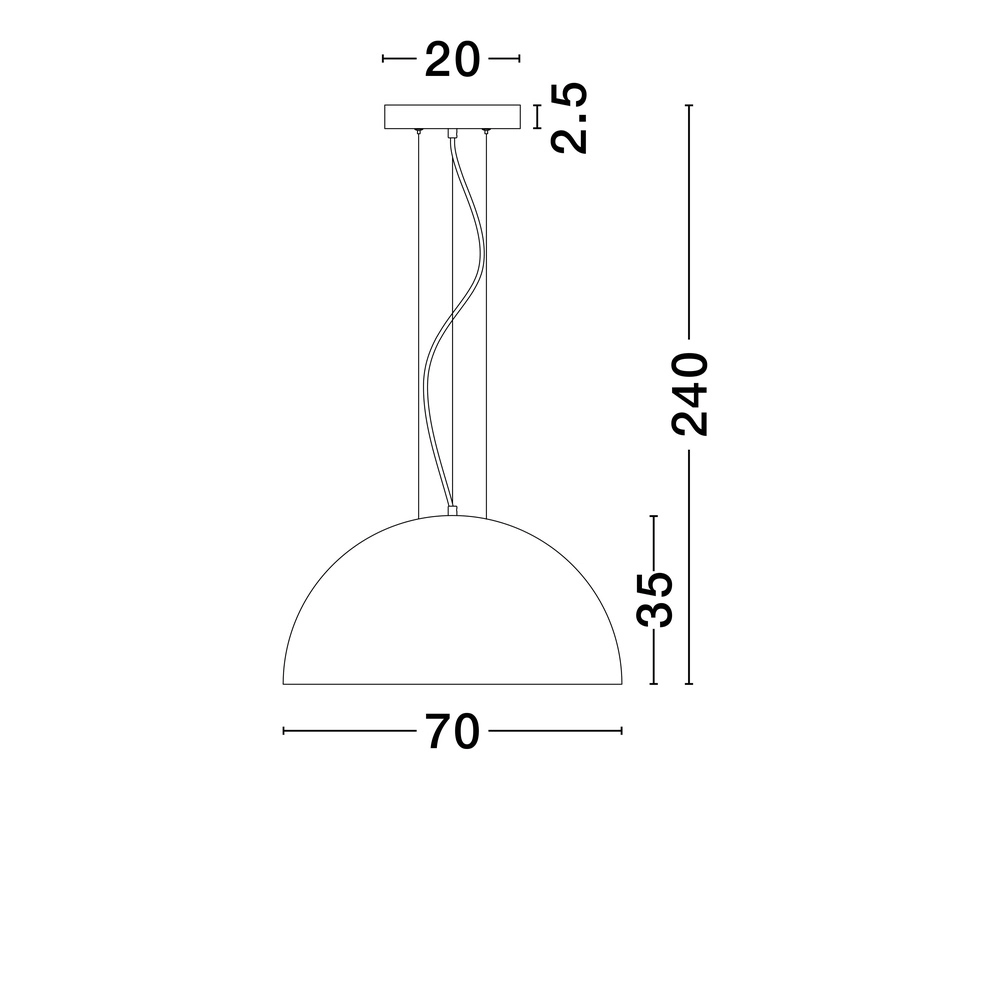 Schlanke Pendelleuchte Tholos schwarz Ø 70cm Lyora 5212017457882